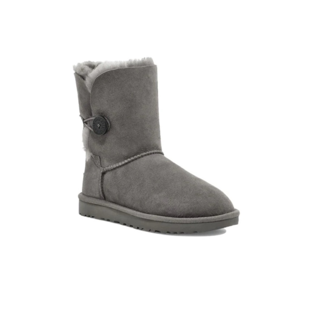 Gray Suede Bailey Button Ugg Boots